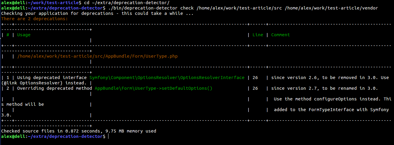 deprecation detector