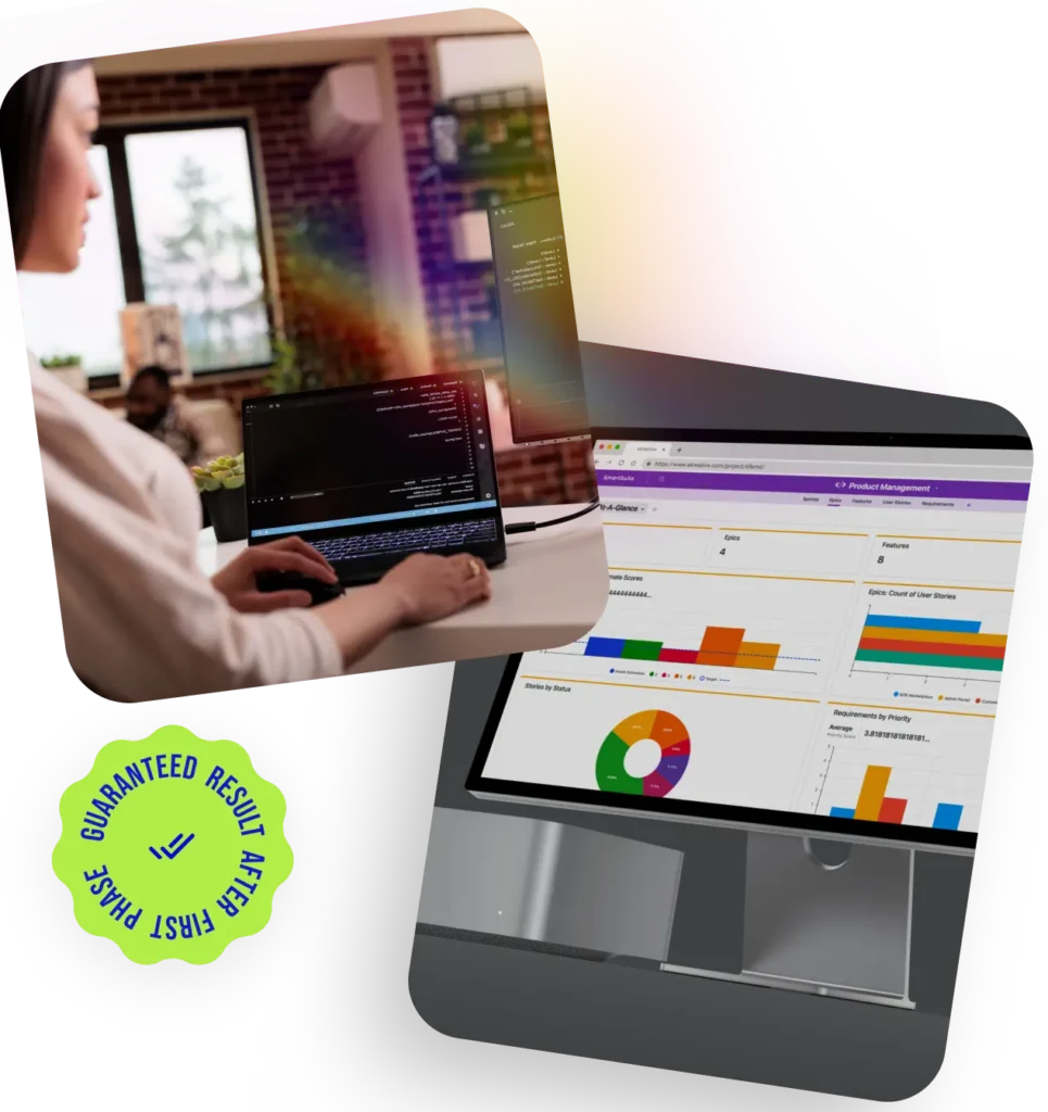 Six SaaS product development services offered by Ekreative.