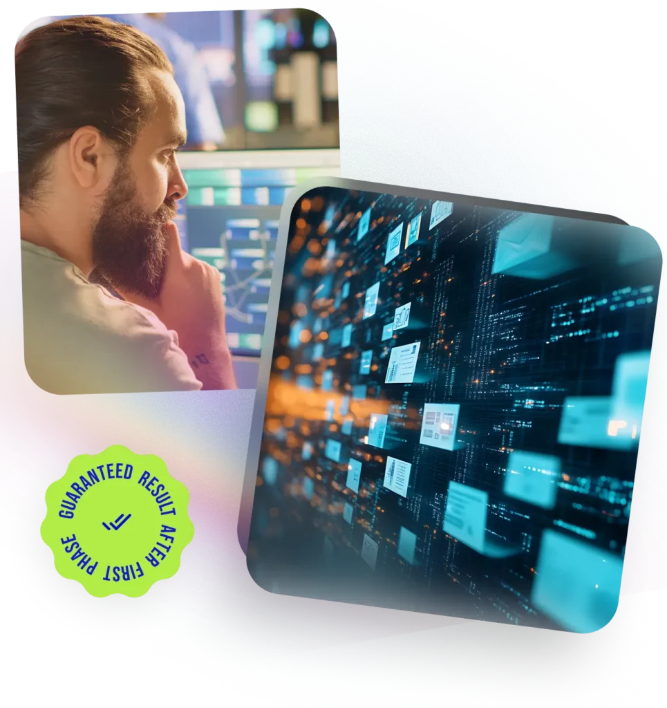 Grid of six cloud data migration services from Ekreative, covering applications, databases, data warehouses, infrastructure, hybrid setups and DevOps.